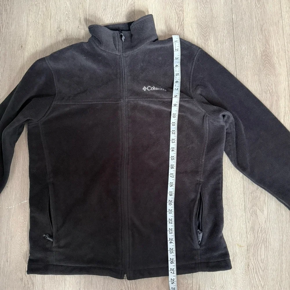 Columbia Sportswear Men's 100% Polyester Dark Grey Full‎ Zip Fleece Jacket L